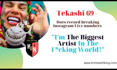 Tekashi 69 instagram live record breaking video