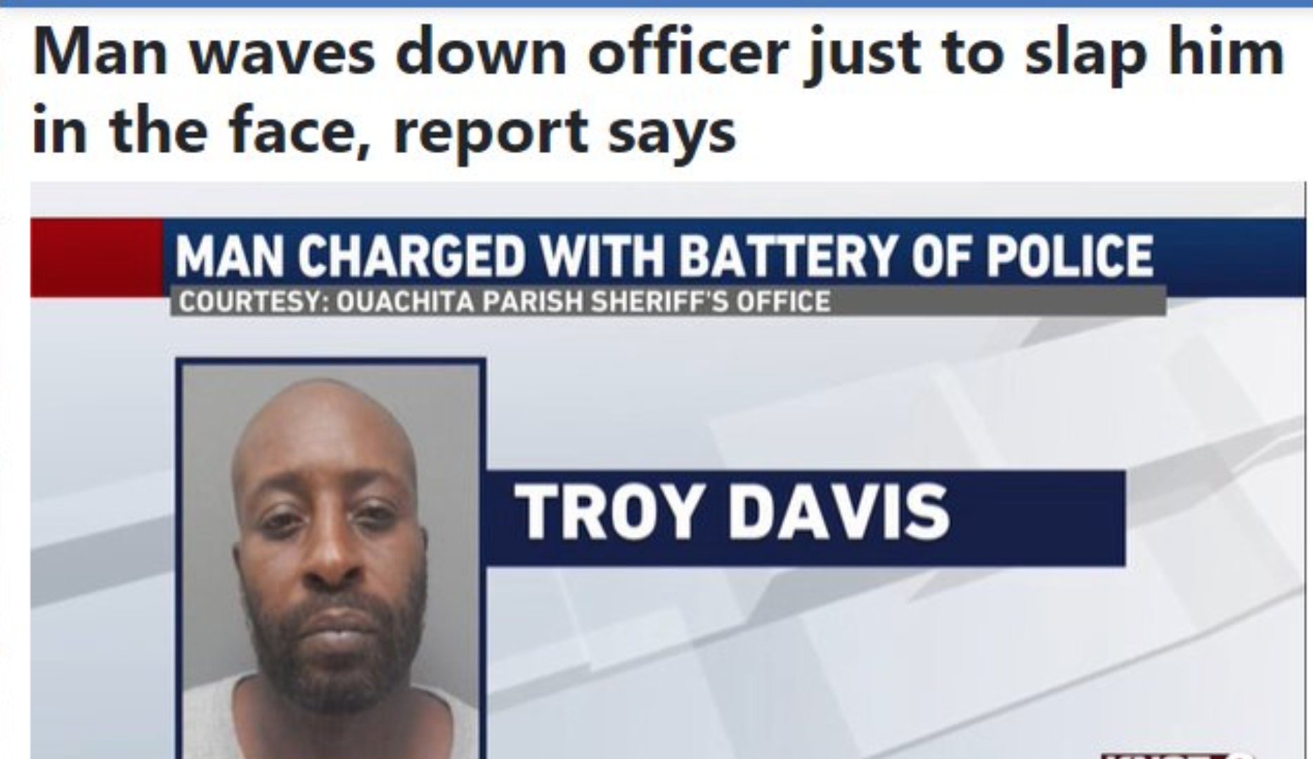 troy davis slap arrested